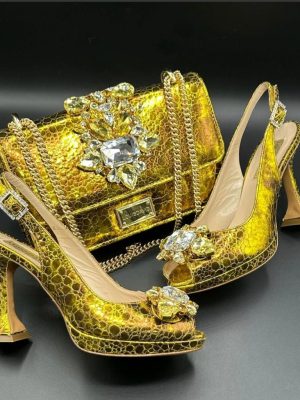 Luxury Italian Shoe & Bag - yellow