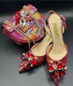 Luxury Italian Shoe & Bag - Red