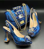 Luxury Italian Shoe & Bag - blue