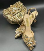 Luxury Italian Shoe & Bag - Orange and Black