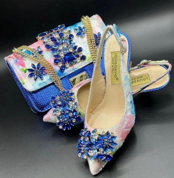 Luxury Italian Shoe & Bag - Blue