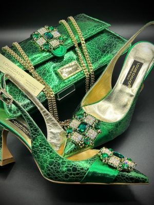Luxury Italian Shoe & Bag- Lemon