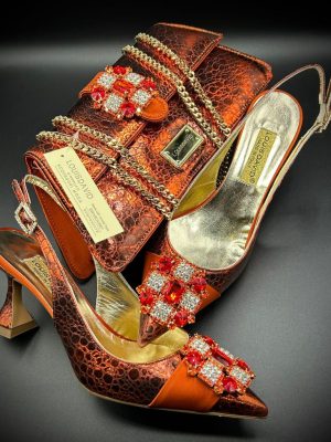 Luxury Italian Shoe & Bag - Red