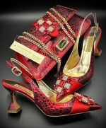 Luxury Italian Shoe & Bag - Red